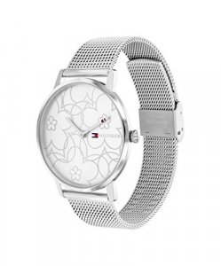 Tommy Hilfiger Women's Quartz Stainless Steel and Mesh Bracelet Casual Watch, Color: Silver (Model: 1782365)