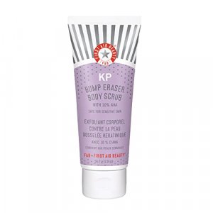 First Aid Beauty KP Bump Eraser Body Scrub Exfoliant for Keratosis Pilaris with 10% AHA 2 oz.