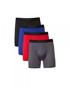 Calvin Klein Men's Cotton Stretch Boxer Briefs 3-Pack NU2666 Black with  Blue Red Band