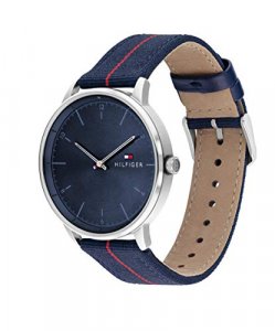 Tommy Hilfiger Men's Quartz Plastic and Silicone Strap Sporty Watch, Color:  Navy (Model: 1791803)