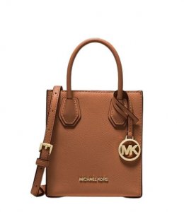 Michael Kors Mercer Extra-Small Pebbled Leather Crossbody Bag (Luggage)
