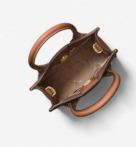 Michael Kors Mercer Extra-Small Pebbled Leather Crossbody Bag (Luggage)