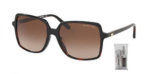 Michael Kors MK2098U 378113 56MM Dark Tortoise / Smoke Gradient Square Sunglasses for Women + BUNDLE With Designer iWear Complimentary Eyewear Kit