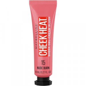 Maybelline Cheek Heat Gel-Cream Blush Makeup, Lightweight, Breathable Feel, Sheer Flush Of Color, Natural-Looking, Dewy Finish, Oil-Free, Nude Burn, 