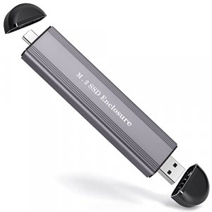 M.2 NVME SATA SSD Enclosure Tool-Free, RTL9210B Chips 9210BIC, USB C 3.2 Gen 2 10Gbps NVME, 6Gbps SATA PCIe M-Key(B+M Key), External Solid State Driv