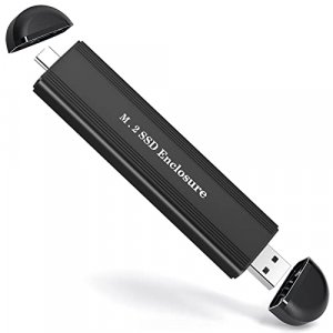 M.2 NVME SATA SSD Enclosure Tool-Free, RTL9210B Chips 9210BIC, USB C 3.2 Gen 2 10Gbps NVME, 6Gbps SATA PCIe M-Key(B+M Key), External Solid State Driv