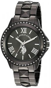 U.S. Polo Assn. Women's Quartz Watch with Alloy Strap, Black, 17.6 (Model: USC40082)