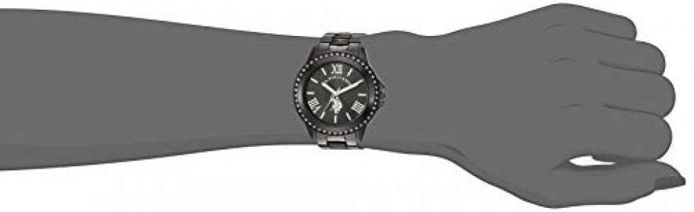 U.S. Polo Assn. Women's Quartz Watch with Alloy Strap, Black, 17.6 (Model: USC40082)