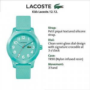 Lacoste Kids' TR90 Quartz Watch with Rubber Strap, Blue, 14 (Model: 2030005)