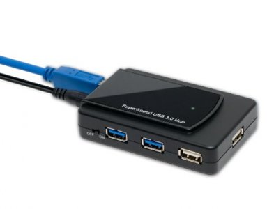 Active External 7 Port USB 3.0 & USB 2.0 Hub with USB 3.0 Cable and AC Adapter SY-HUB20078