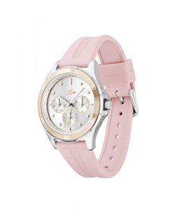Lacoste Swing Multi Women's Quartz Stainless Steel & Aluminium and Silicone Strap Watch, Color: Pink (Model: 2001245)