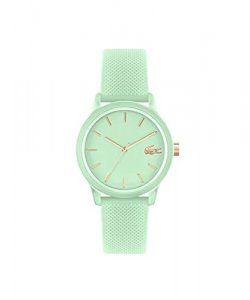 Lacoste.12.12 Women's Quartz Plastic and Silicone Strap Watch, Color: Green (Model: 2001227)
