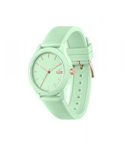 Lacoste.12.12 Women's Quartz Plastic and Silicone Strap Watch, Color: Green (Model: 2001227)