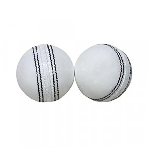 AnNafi White Cricket Ball | White Color Leather Cricket Balls For Practice A Grade Handstitched | Senior Official Hard & Seasoned |No Stamp For Indoo