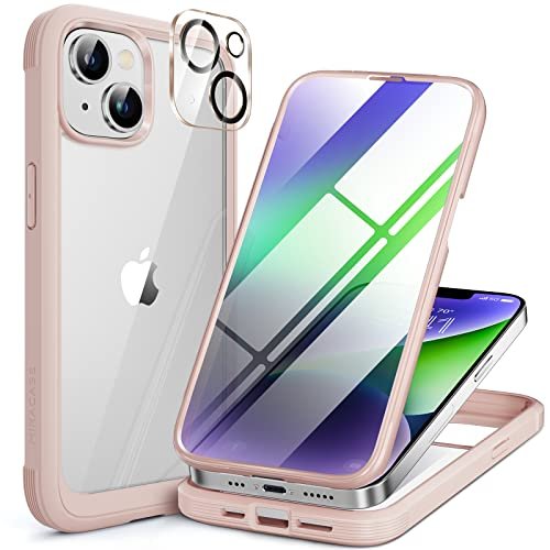 Miracase Glass Series Designed for iPhone 14 Pro Max Case 6.7 inch, 2023 Upgrade Full-Body Bumper Case with Built-in 9H Tempered Glass Screen