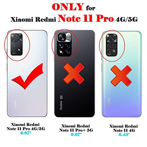 Case for Xiaomi Redmi Note 11 Pro 4G Case,Anti-Fall and Shock-Absorbing  Protective with Screen Protector Case for Xiaomi Redmi Note 11 Pro 5G