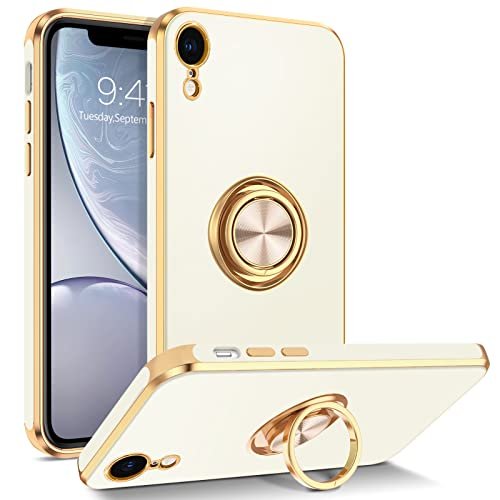 Buy ICONFLANG Phone Case for iPhone XR Case, 360 Degree Rotating Ring  Kickstand, Dual Layer Shockproof Impact Protection Phone Case for iPhone XR,  Works with Magnetic Car -Black Online at desertcartINDIA