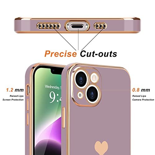 Compatible with iPhone 11 Pro Max Case with Camera Protection,Luxury  Plating Love Heart Phone Case Women Men Girl,Soft TPU Bumper with Small  Love