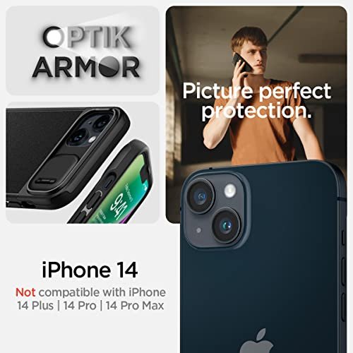 Spigen Optik Armor (MagFit) Compatible with MagSafe Designed for iPhone 14  Case (2022) - Black - Imported Products from USA - iBhejo