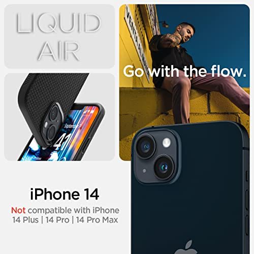Case Spigen Liquid Air Para iPhone 14 Pro 6.1 Matte Black