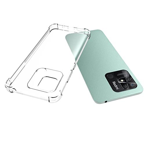  USTIYA Case for Xiaomi Redmi 10C Clear TPU Four Corners  Protective Cover Transparent Soft funda : Cell Phones & Accessories
