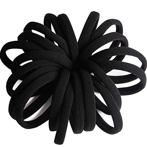 Elastic Rubber Band (Black) Hair Band For Girls and Women -12 Piec