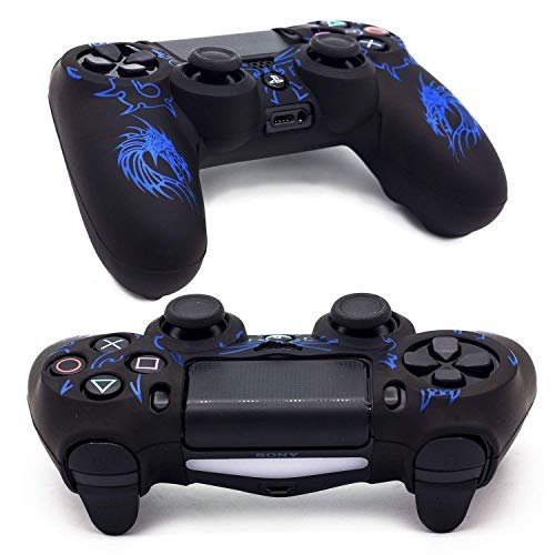 Skin for PS4 Controller, BRHE Anti-Slip Grip Silicone Cover Protector Case  Compatible with PS4 Slim/PS4 Pro Wireless/Wired Gamepad Controller with 2