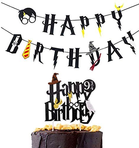 Harry Potter Happy Birthday Banner Party Supplies Happy Birthday Cake  Topper Felt Garland Party Decoration - Imported Products from USA - iBhejo