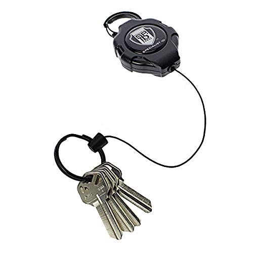 Fushing Retractable Keychain Heavy Duty, Retractable Badge Holder Metal Key  Lanyard Badge Reels, Hold Up to 15 Keys and Tools