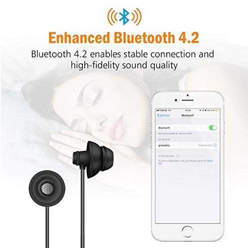 Goojodoq Bluetooth Sleep Headphones Bluetooth 4.2 Wireless Soft In