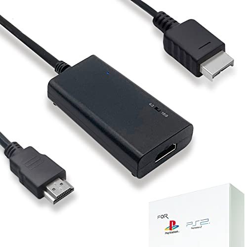 HDMI Cable for Playstation 2 & Playstation 1 Console (PS2 & PS1), PS1/PS2  to HDMI Adapter with True RGB Signal Output (100% Improved Video Quality)
