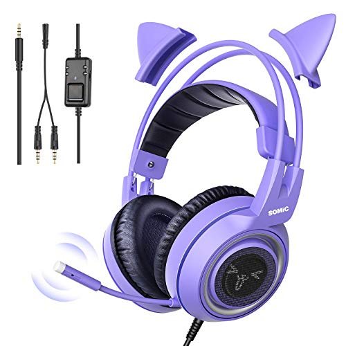 SOMIC G951S Purple Stereo Gaming Headset with Mic for PS4 PS5