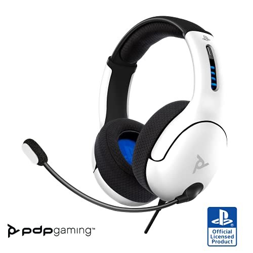 PDP LVL50 Wired Headset with Noise Cancelling Microphone White