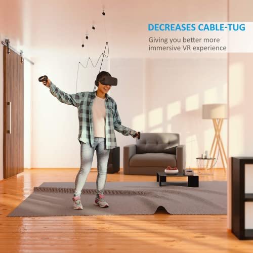 VR Cable Management,6 Packs Retractable Ceiling Pulley System VR