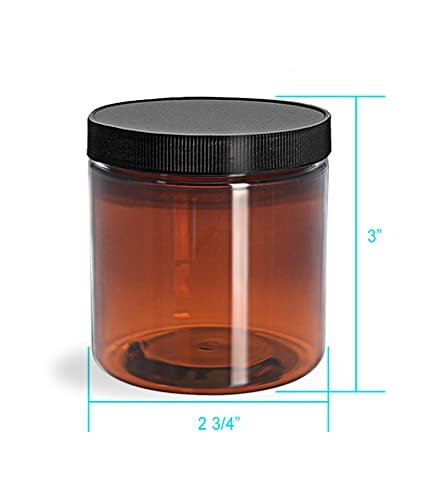 8 Oz Plastic Mason Jars with Screw On Lids, No BPA PET Storage