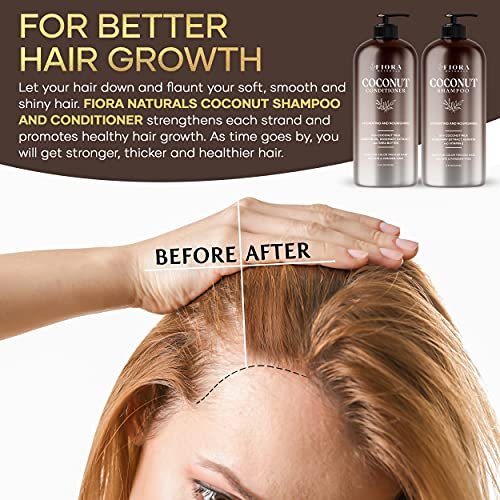 Shampoo and Conditioner Set with Coconut Milk - Sulfate Free, Hydrating and  Moisturizing Shampoo with Coconut Milk and Keratin - Restores Hair Growth -  Shop Imported Products from USA to India Online - iBhejo