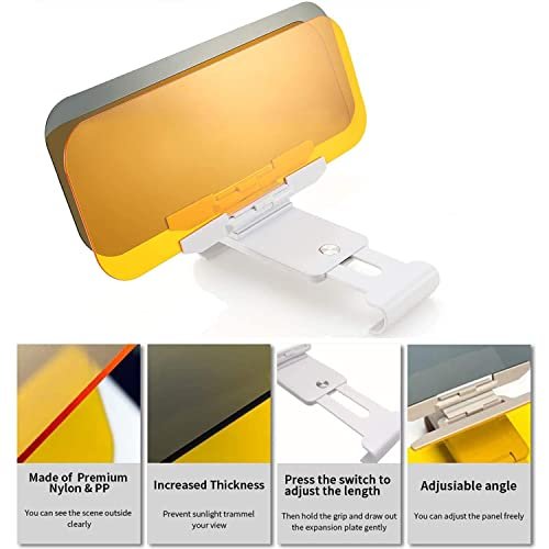 Car Sun Visor, 2 in 1 Universal Day and Night Anti-Glare Visor Sun Visor  Extender, Visor Blocker, Night Vision Anti-Dazzle Windshield Driving Visor,  - Imported Products from USA - iBhejo