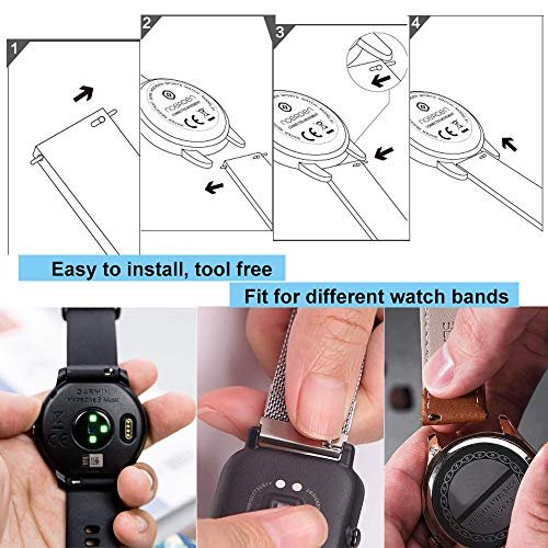 Yeejok 22mm Quick Release Pin Bars Watch Accessories for Fossil