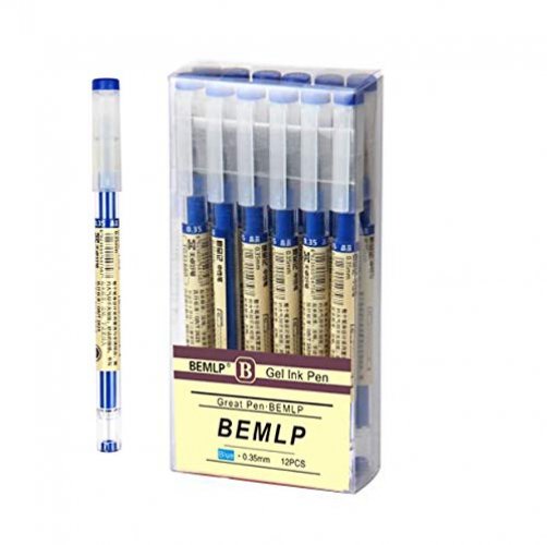 Bemlp Gel Ink Pen Extra Fine Point Pens Ballpoint Pen 0.35Mm Blue Premium  Liquid Ink Rollerball Pens Quick-Drying For Japanese Office School Statione  - Imported Products from USA - iBhejo