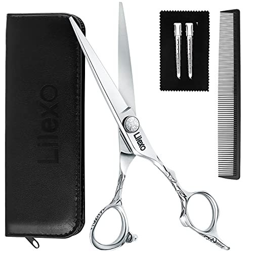 lilexo Hair Cutting Scissors - Razor Sharp Professional Hair Scissors, 