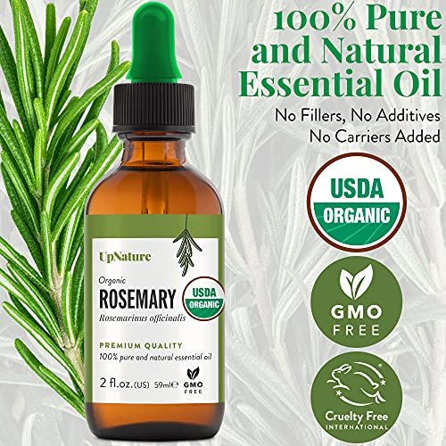 US Organic Rosemary Essential Oil, 100% Pure Certified USDA Organic