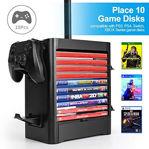 Game Organizer Holder, Storage Tower For PS5 PS4 xBox One Series