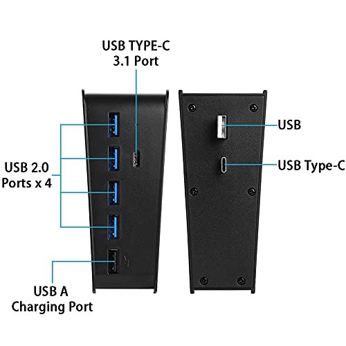 ElecGear USB Hub 2.0 for Xbox One S, 4 Ports USB Expansion Adapter Splitter  for Xbox One Slim Video Gaming Console