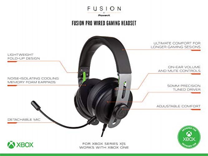 PowerA FUSION Pro Wired Gaming Headset for Xbox Series X S