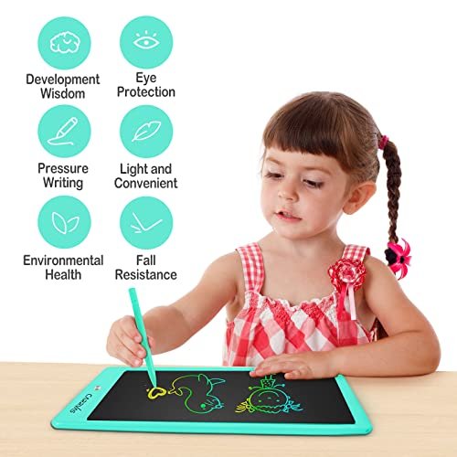 CARRVAS LCD Writing Tablet 10 Inch Colorful Drawing Pad for Kids Erasable  Reusable Electronic Doodle Board Educational Learning Toy Gifts for 3 4 5 6  Years Old Toddler Boys Girls Home School 