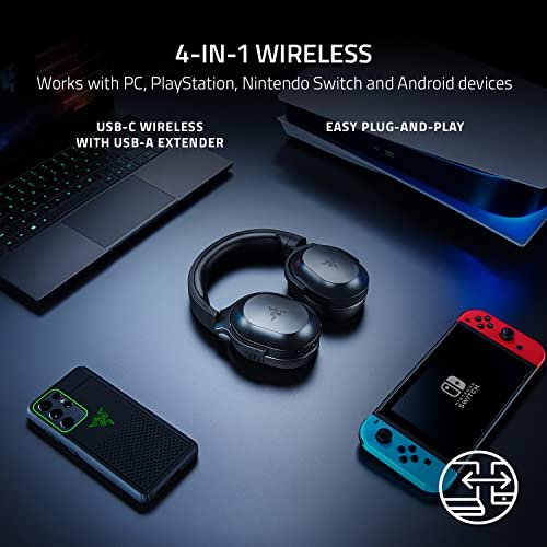 Razer Barracuda X Wireless Multi-Platform Gaming and Mobile Headset (2021  Model): 250g Ergonomic Design - Detachable HyperClear Mic - 20 Hr Battery 