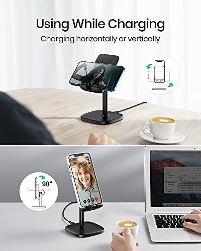 Iniu Wireless Charger Stand, 15W Fast Wireless Charging Stand, Adjustable  Angle Charger Dock Phone Holder, Wireless Charging Station Compatible With  - Imported Products from USA - iBhejo