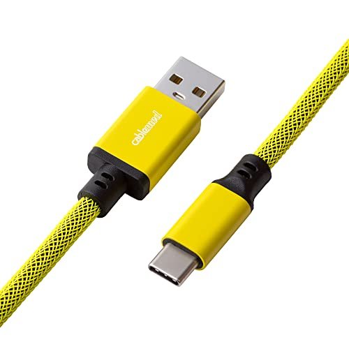 CableMod Classic Coiled Keyboard Cable (Dominator Yellow, USB A to