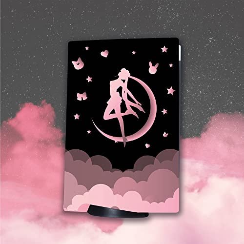 Sailor Moon PS5 Skin - Pink Black Anime Wrap Disc Digital - Walmart.com