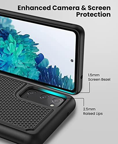 UNPEY Case for Samsung Galaxy S20-FE: Galaxy S20 FE 5G Case with Dual Layer  Shockproof Phone Protection | Matte Anti-Slip Textured | Military Rugged